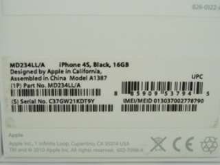 Apple 4gS Iphone 16GB Unlocked 4GS MD234LLA ~ Brand New / Unused ~ No 