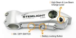 CYCLE LIGHT CREE LED BIKE STEM STEMLIGHT BLACK 25.4mm  