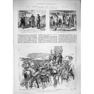  1886 IRELAND DOCTOR COTTAGE CLARE ISLAND SACKS POTATOES 
