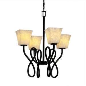  Fusion Capellini Matte Black Chandelier