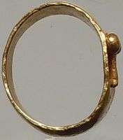 Ancient Authentic Genuine Roman Gold Baby FASCINUS Ring Amulet 
