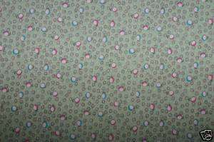 Windham Fabrics Storybook VI Green Fabric with flowers  