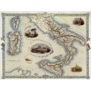   CARNIVAL SICILY NAPLES SARDINIA MAP VINTAGE POSTER 