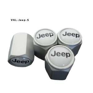 AGT Aluminum Silver Valve Caps Tire Cap Stem for Jeep Wheels (Pack of 