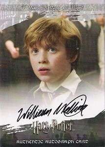 HARRY POTTER 3D 2nd WILLIAM MELLING AS NIGEL AUTOGRAPH  