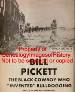 Bill Pickett   Black Cowboy Who Invented Bulldogging  
