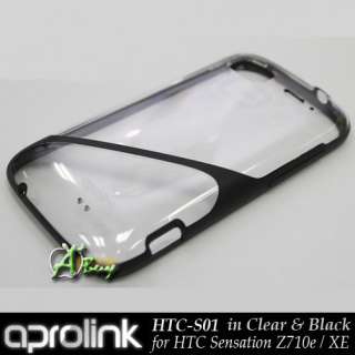 Unique*Limited*Aprolink HTC Sensation Z710e XE case   Clear & Black 