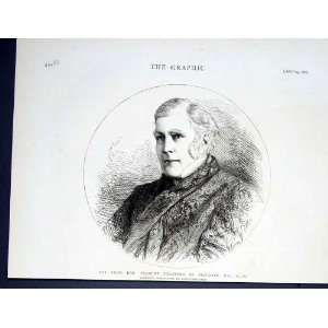  Viscount Stratford De Redcliffe Old Print 1876 Portrait 