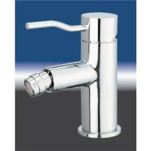 Aqua Brass Faucets 1024 Volare Single Hole Bidet Faucet Curved Lever 
