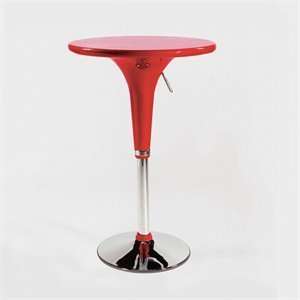  Eurostyle 04329RED Clyde Adjus Bar Counter Pub Table