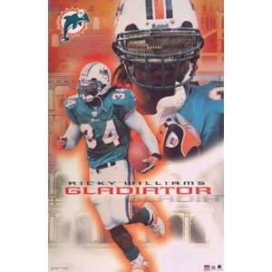  Ricky Williams Miami Dolphins Poster 3413