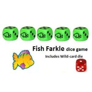  Fish wild card Farkle dice game   Fish dice Toys & Games