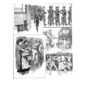 Sketches of the Socialist Meeting in Trafalgar Square, 1886 Stretched 