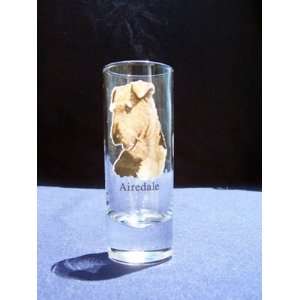  Airedale Terrier cordial/shot Glass 