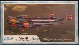 48 Azur POTEZ 631 French Night Fighter *MINT*  
