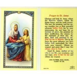  St. Anne Novena Prayer Holy Card (800 379)   10 pack 