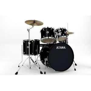  Tama Swingstar Standard 5 piece Drum Set   Black Musical 