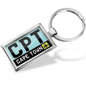 Keychain Airport code CPT / Cape Town country South Africa   Hand 