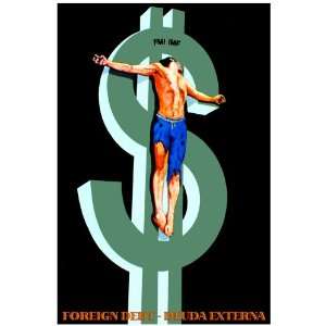 11x 14 Poster. Foreign Debt poster. Decor with Unusual images. Great 