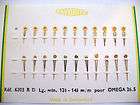 11 X PAIRS OF GOLD COLOURED HANDS FOR OMEGA 26.5 ON ONE