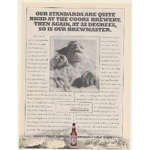  1997 Coors Light Frost Brewed Beer Rigid Standards 32 