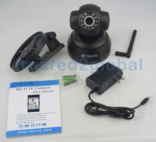 Black TENVIS WiFi Wireless IR IP Network Camera Pan Tilt iPhone From 