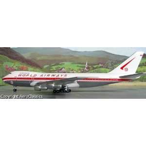  Aeroclassics World Airways B747 200 Model Airplane 