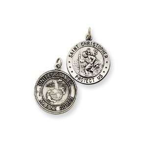   St. Christopher US Marine Corp Medal West Coast Jewelry Jewelry