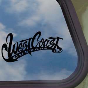  West Coast Customs Black Decal Wide Giant Window Sticker 