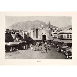  1903 Print Ajmer Rajasthan India Streetscape Cityscape 