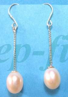   Charming 925 sterling silver &pearl drop dangle earring