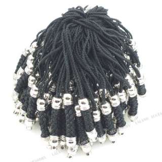 200 Charms Black Cell Phone Dangle Lanyard Cords 130048  