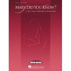  Mary, Did You Know?   Piano/Vocal/Guitar Sheet Music 