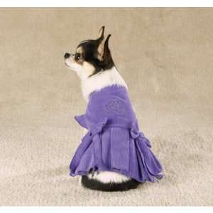  Dog Dress   Purple Corduroy Rhinestone Rose Dress   XX 