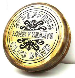 SGT. LONELY HEARTS SHIP BRASS COMPASS  