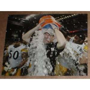  Bill Cowher Super Bowl Gatorade Ice Bucket 16x20 Sports 