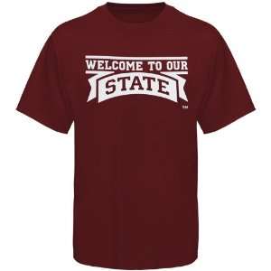   Bulldogs Welcome To Our State T Shirt   Maroon