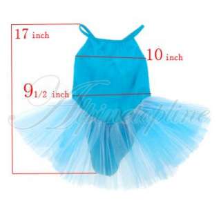 Girl Ballet Tutu Dance Party Dress Leotard Straps Skirt  