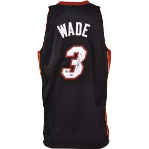 Dwyane Wade Autographed Jersey  Details Miami Heat, Black Swingman