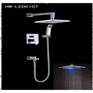  LED Contemporary Wall Mount Shower Faucet (Chrome Finish 
