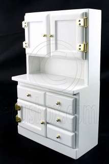 White Victorian New Kitchen Cabinet Dollhouse Furniture  