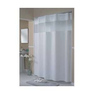 Hookless Mini Waffle Fabric Shower Curtain Liner HBH52H101X White 