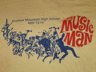 vintage 80s THE MUSIC MAN HIGH SCHOOL T Shirt SMALL phoenix musical 