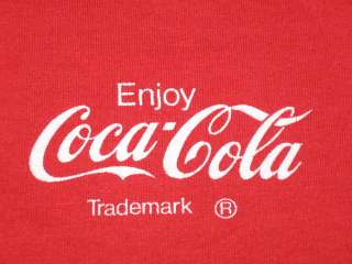vintage 80s ENJOY COCA COLA T Shirt MEDIUM/LARGE coke soda 90s logo 