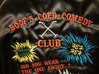 vtg 1994 COED COMEDY CLUB SATIN SNAP JACKET L comedian
