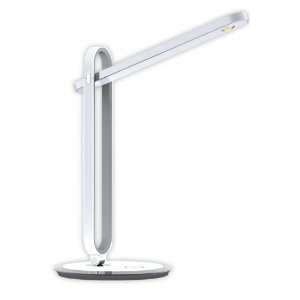   LED/SWYVEL/W Swyvel LED Desk Lamp with Dimmer and USB Charger, White
