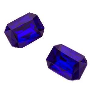  Vintage German Glass Faceted Gem Bead Sapphire Blue With 