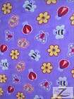 lady bug flower print polar fleece fabric violet 4 99