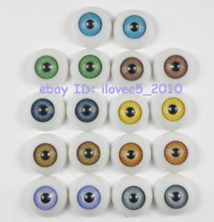 Pair Optional 16MM 18MM 20MM 22MM Acrylic half round Eyes for Reborn 