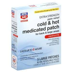 Rite Aid Medicated Patch, Cold & Hot, Extra Strength, Menthol 5% 